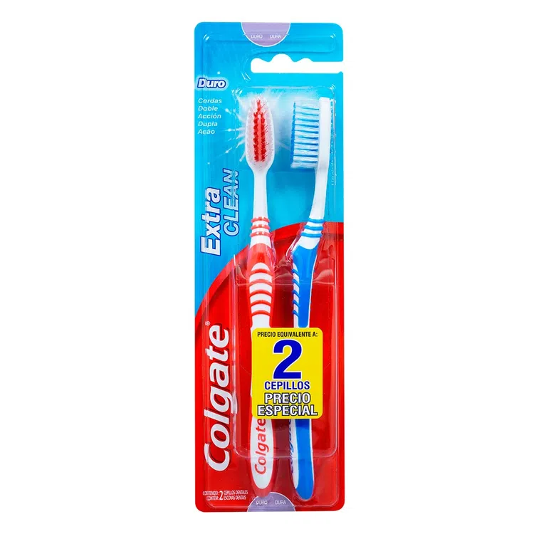 Cepillo Dental Colgate Extra Clean Duro X 2 Unidades