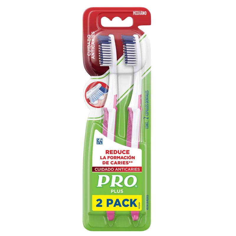 Cepillo Dental Pro Deluxe Medio X 2 Unidades