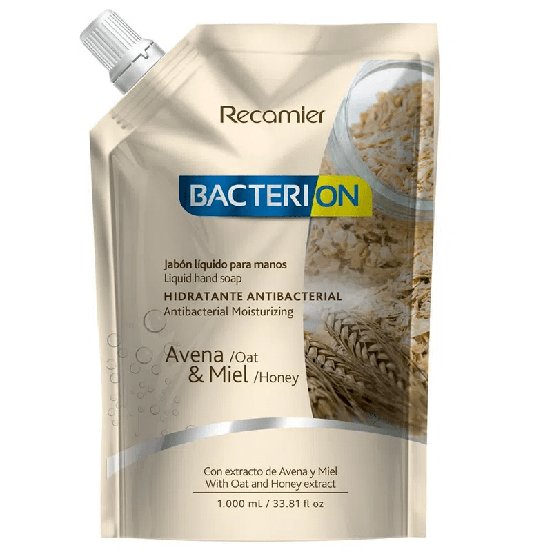 Jabón Liquido Bacterion Avena y Miel Doy Pack