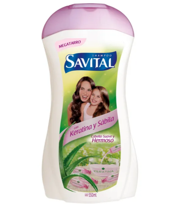 Shampoo Savital con Keratina y Sábila X 550 Ml