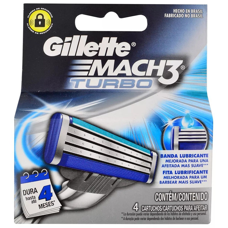 Cartuchos Gillette Mach 3 x 4 Unidades