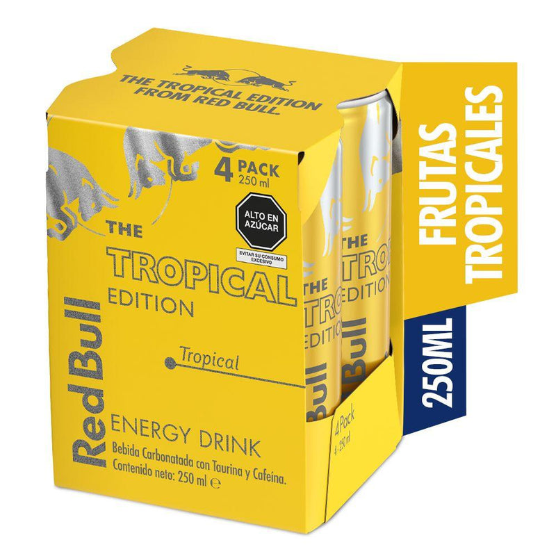 Energizante Red Bull Tropical Four Pack X 250 Ml