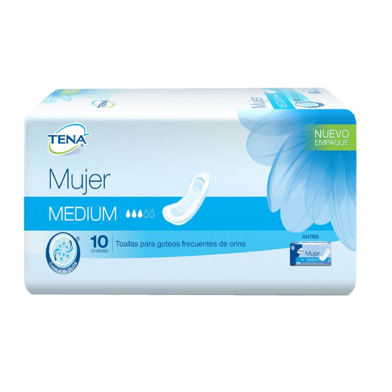 Toalla Tena Mujer Médium X 10 Unidades