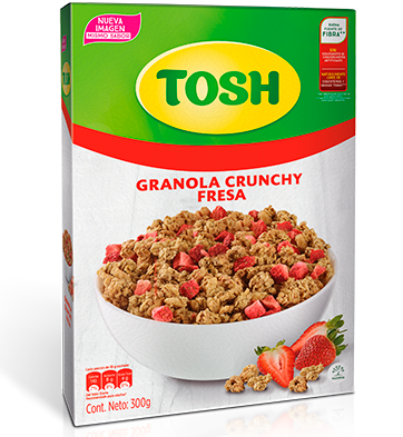 Cereal Tosh Granola Crunchy Fresas X 300 Gramos