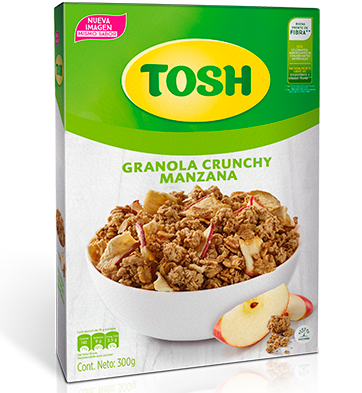 Cereal Tosh Granola Crunchy Manzana X 300 Gramos