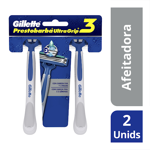 Maquina de Afeitar Gillette Prestobarba Ultragrip 3 X 2 Unidades